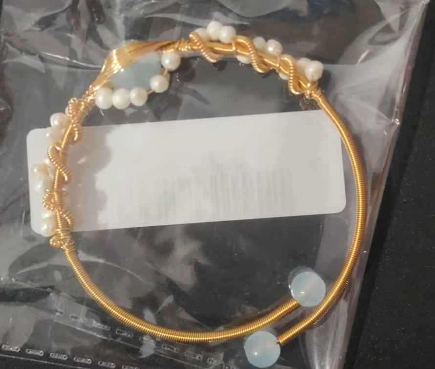 Ocean Blue Pearl Bracelet