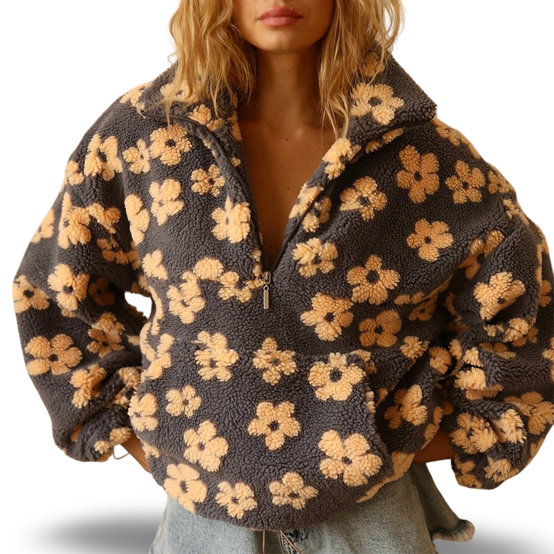 Auricci Floral Fleece-Pullover
