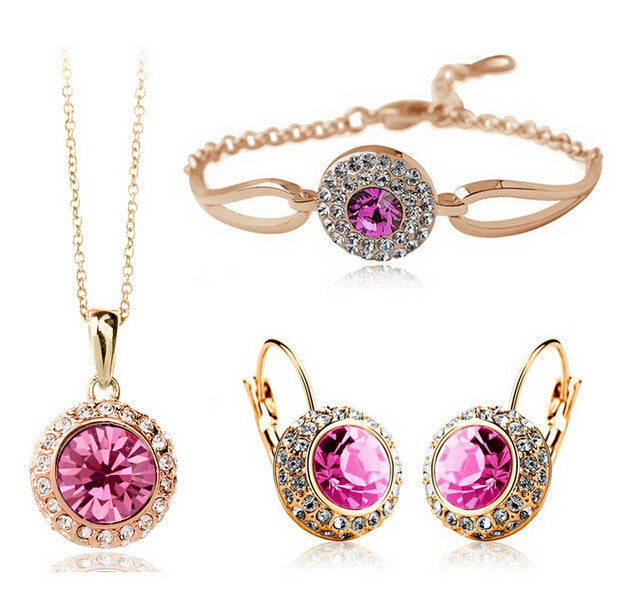 Colorful Zirconia Jewelry Set