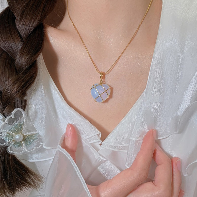 Moonstone Heart Pendant